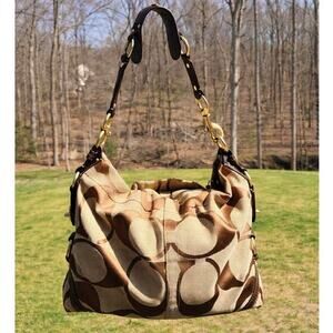 Vintage coach carly signature hobo
